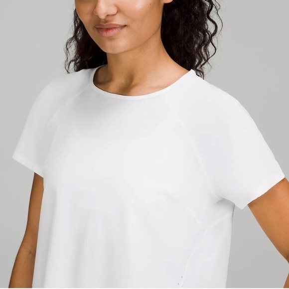 Lululemon- NWT White Lightweight Stretch Run Shortsleeve Shirt - Picture 4 of 9